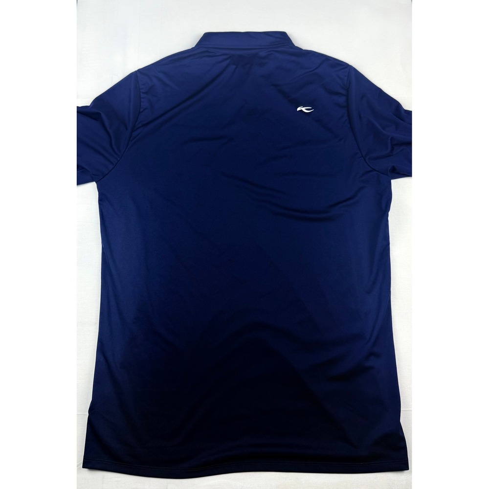 KJUS Polo Shirt XL Navy Blue Short Sleeve UPF 30+ Performance Golf Men - Picture 5 of 5